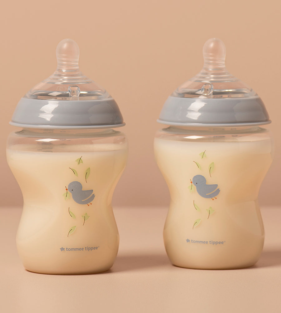 Natural Start Decor PP Bottle with M Teat Pack Of 2 260ML - 423915