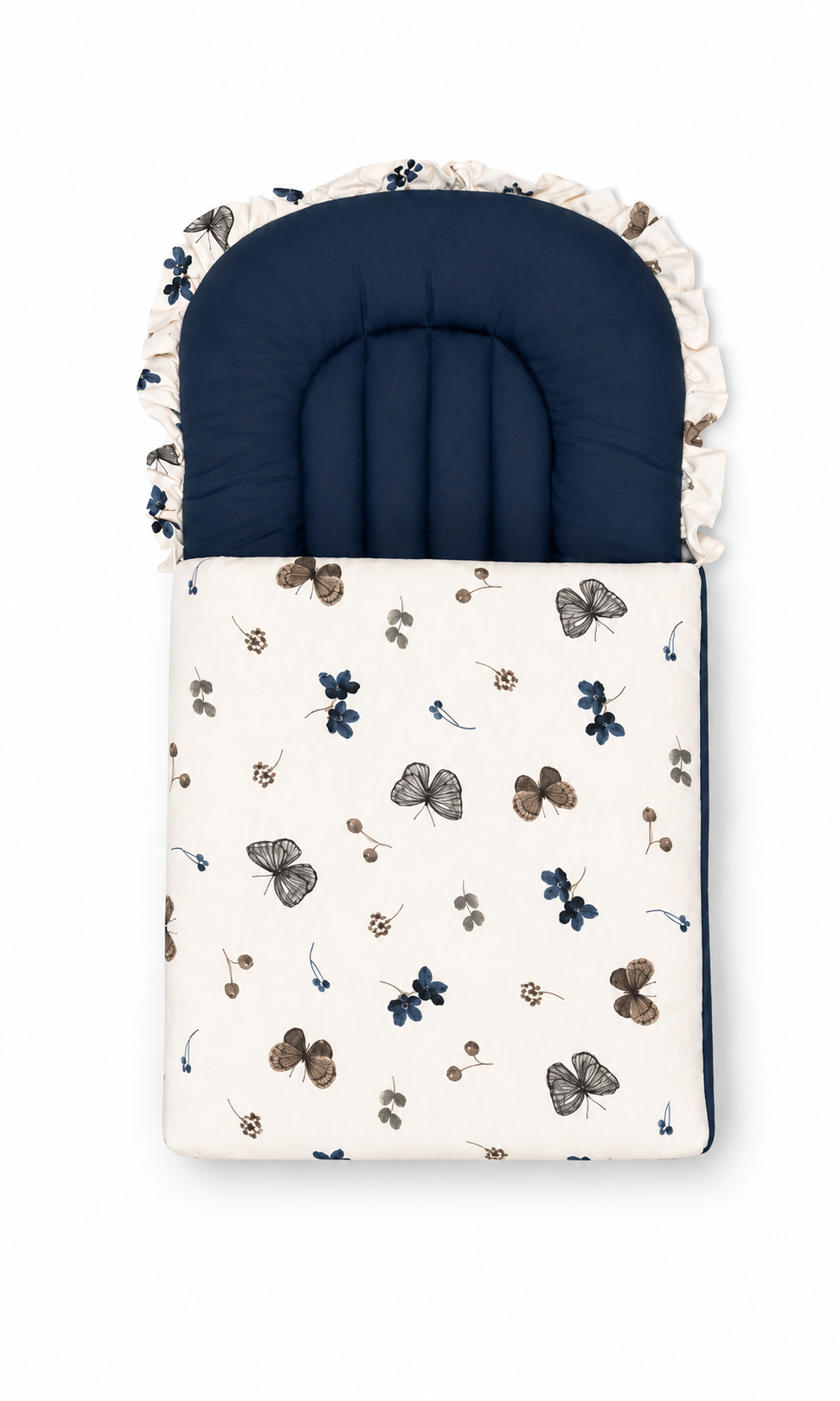 Baby Carry Nest Navy Blue Butterfly Print