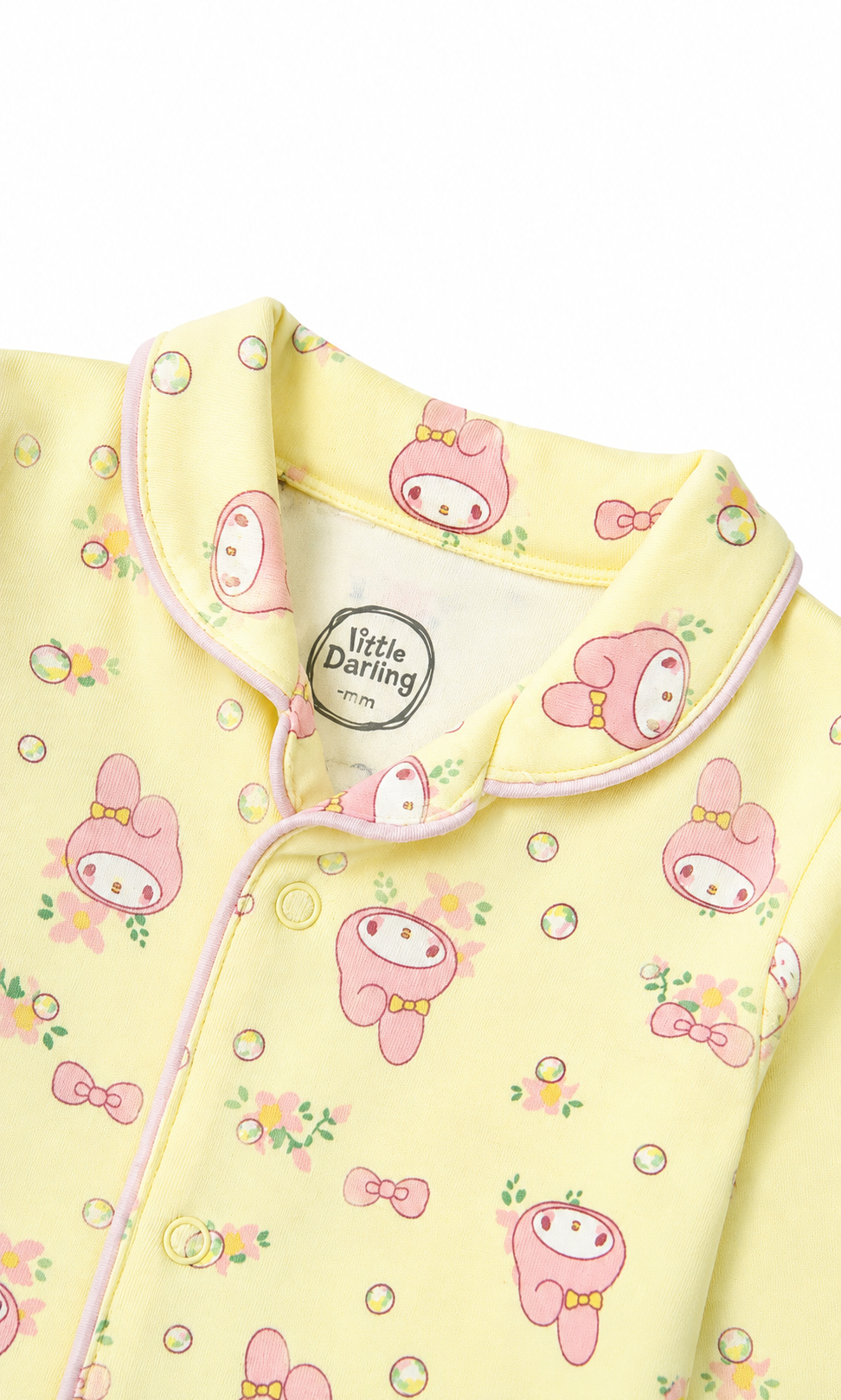 Baby Night Suit Yellow Cute Character Print