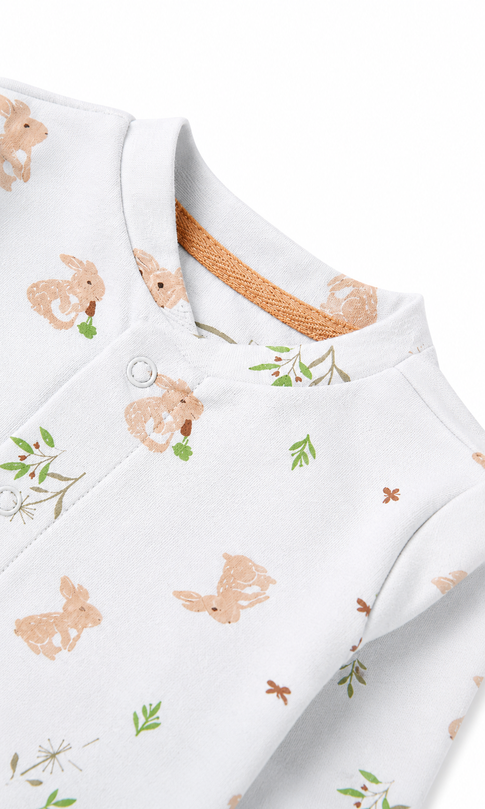 Baby Girls Night Suit Light Blue Bunny Print