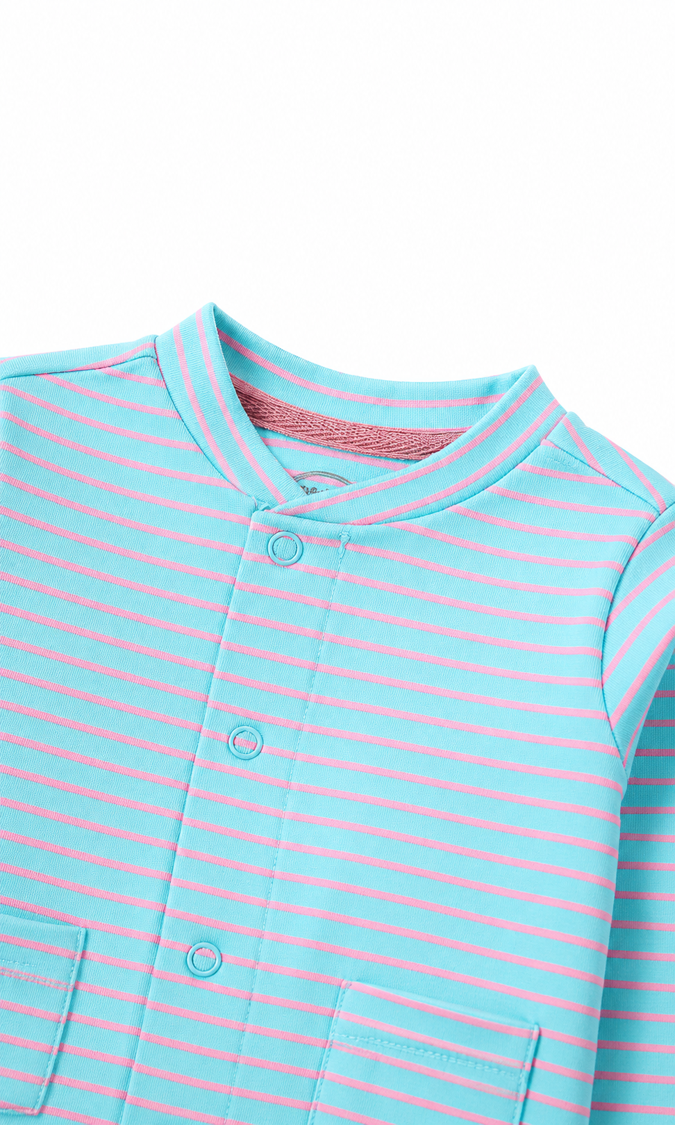 Baby Boys Night Suit Mint Green Pink Stripe