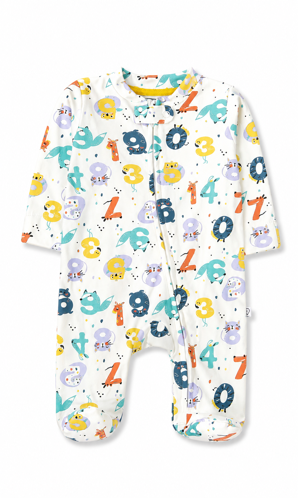 Baby Romper Pack of 2 White Number Print & Mint Striped