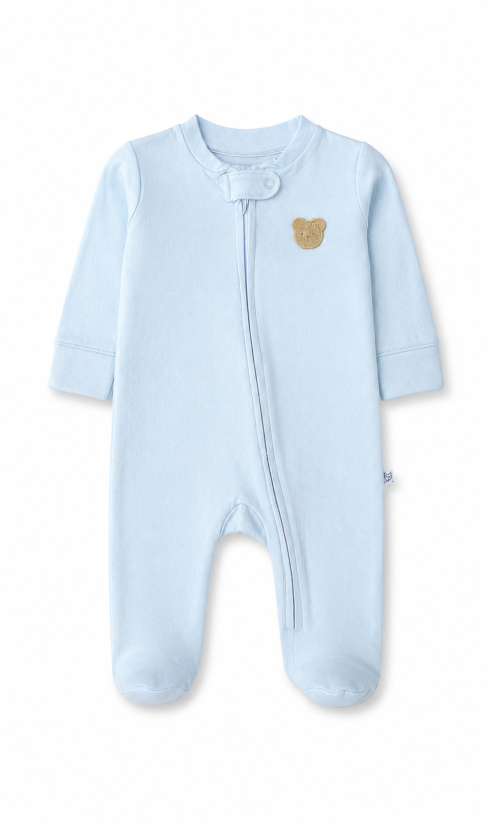 Baby Footed Romper Pack of 2 Blue Bear Print