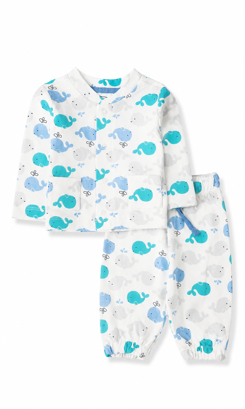 Baby Night Suit Whale Print