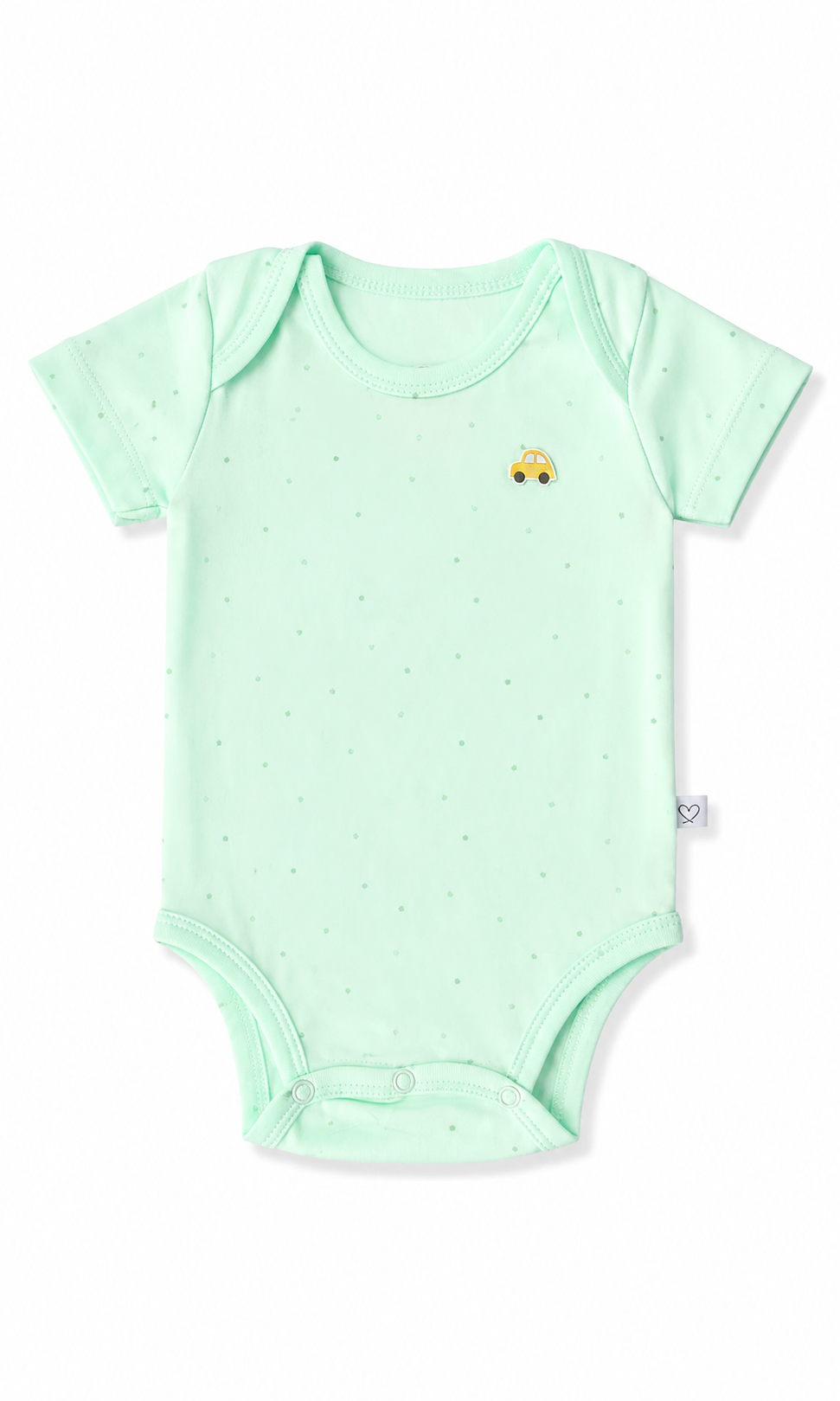 Baby Boys Bodysuit Pack of 2 Car Print & Mint Green