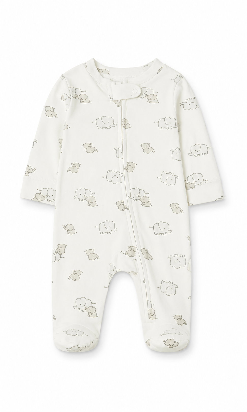 Baby Gift Set Sage Green Elephant Print 6 Piece Newborn Set