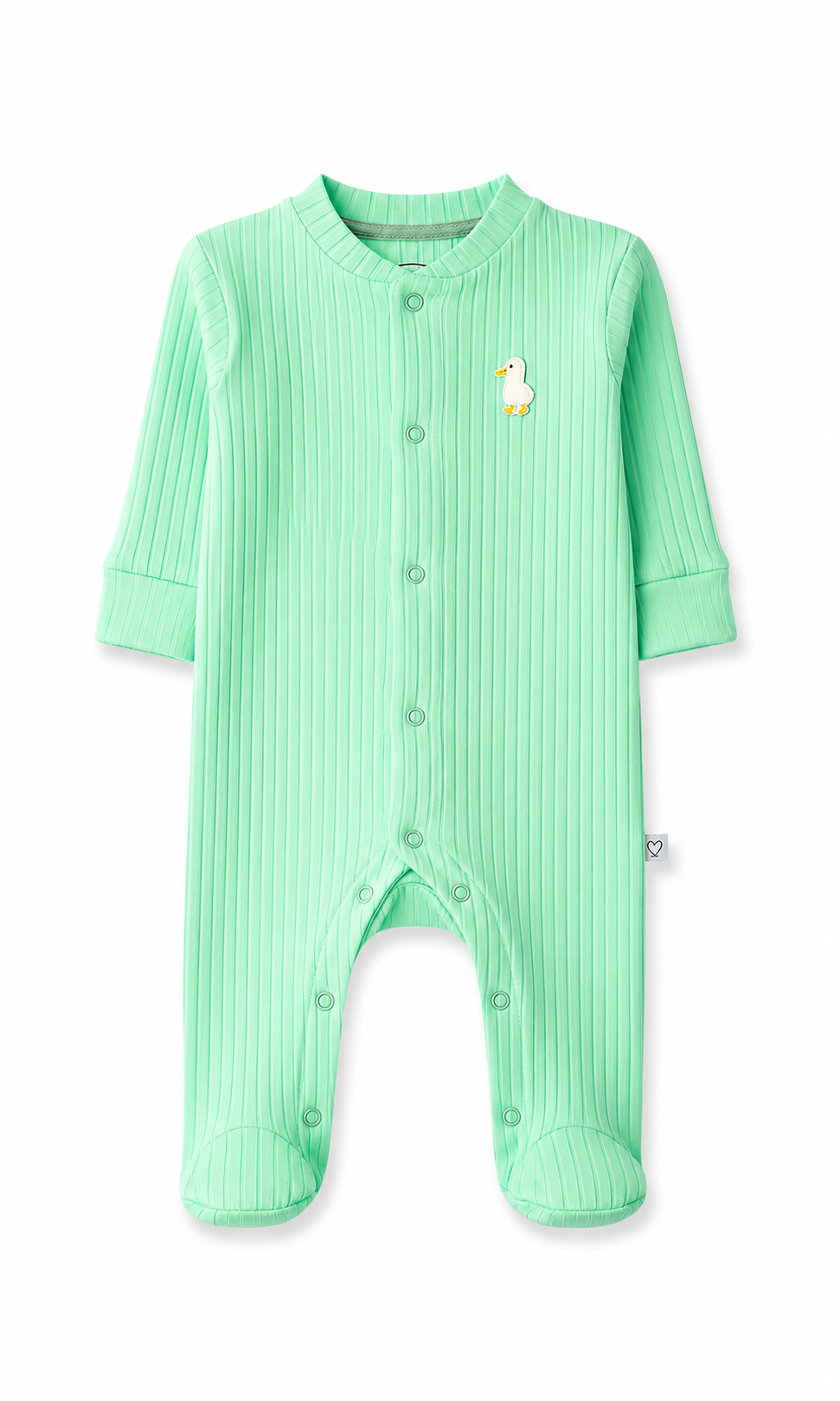 Baby Romper Pack of 2 Grey & Mint Green Solid