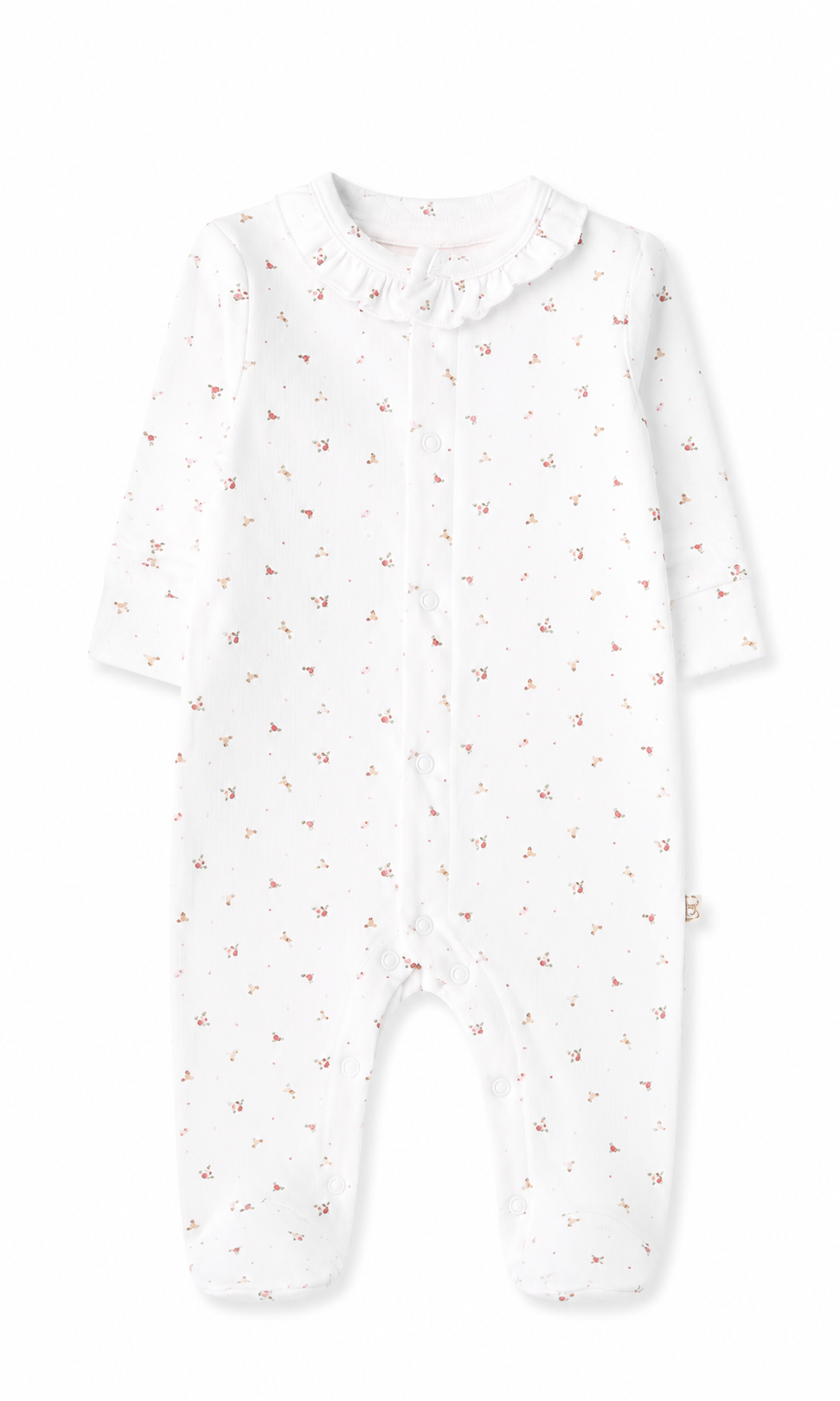 Baby Girls Romper Pack of 2 Coral Ribbed & White Floral