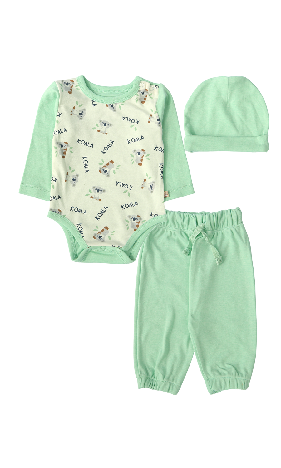 Baby Boys 3-Piece Suit Mint Green Koala Print