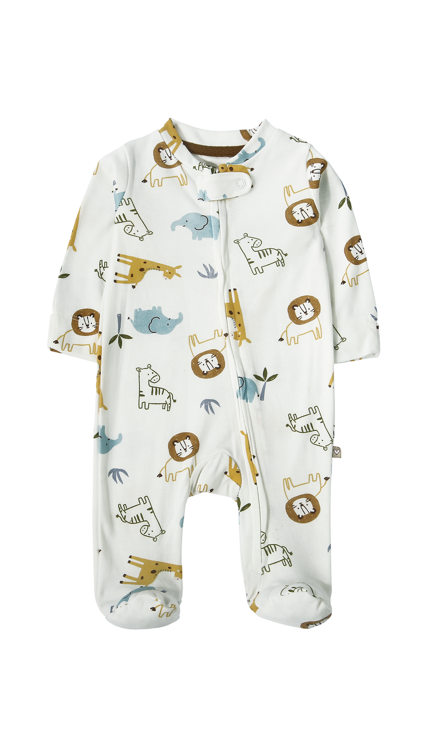 Baby Boys 5-Piece Gift Set Sky Blue Safari Animal Print