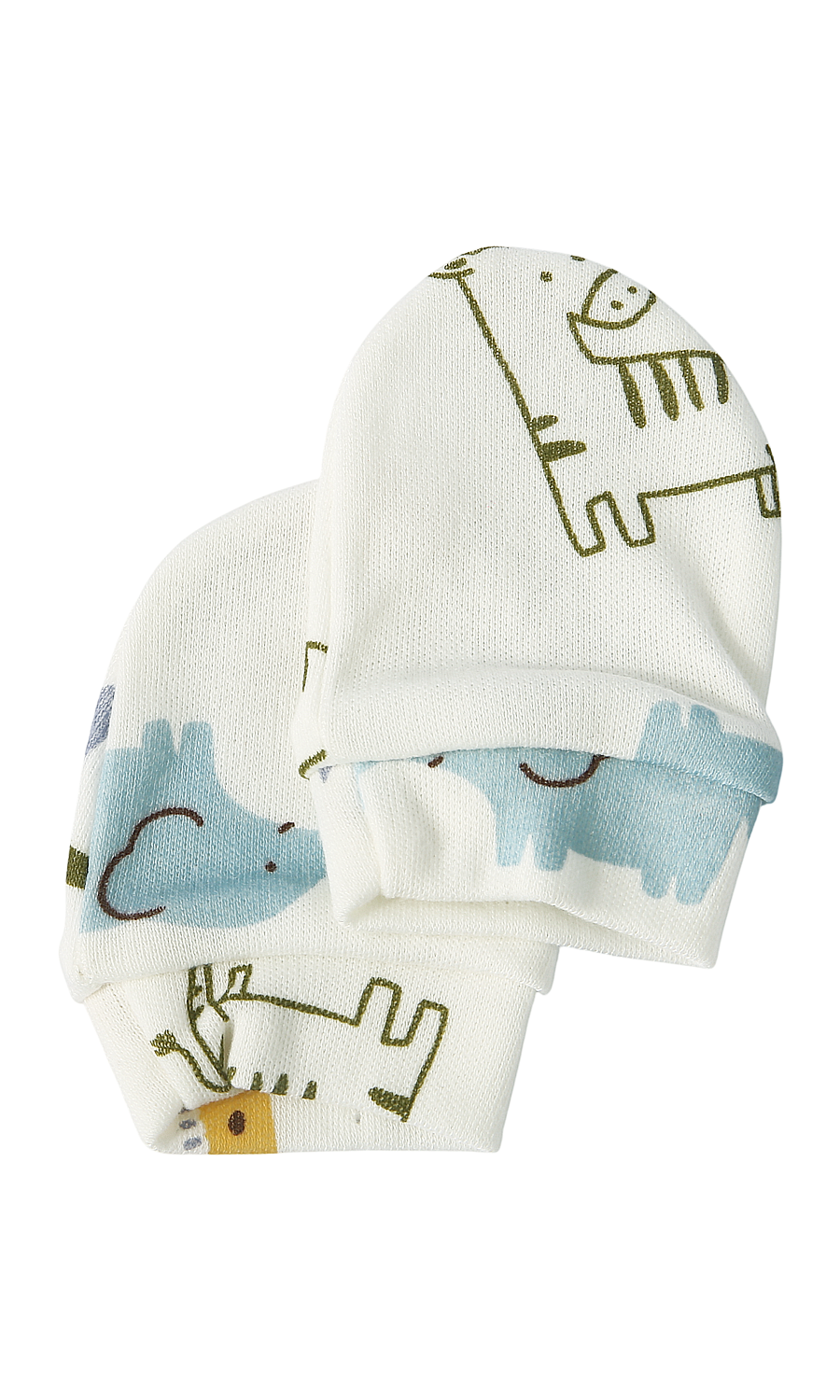 Baby Boys 5-Piece Gift Set Sky Blue Safari Animal Print