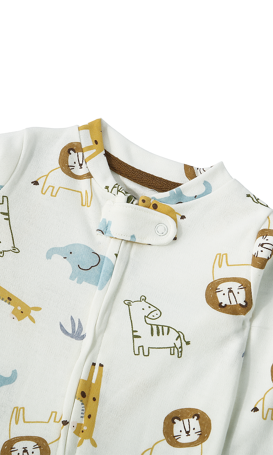 Baby Boys 5-Piece Gift Set Sky Blue Safari Animal Print
