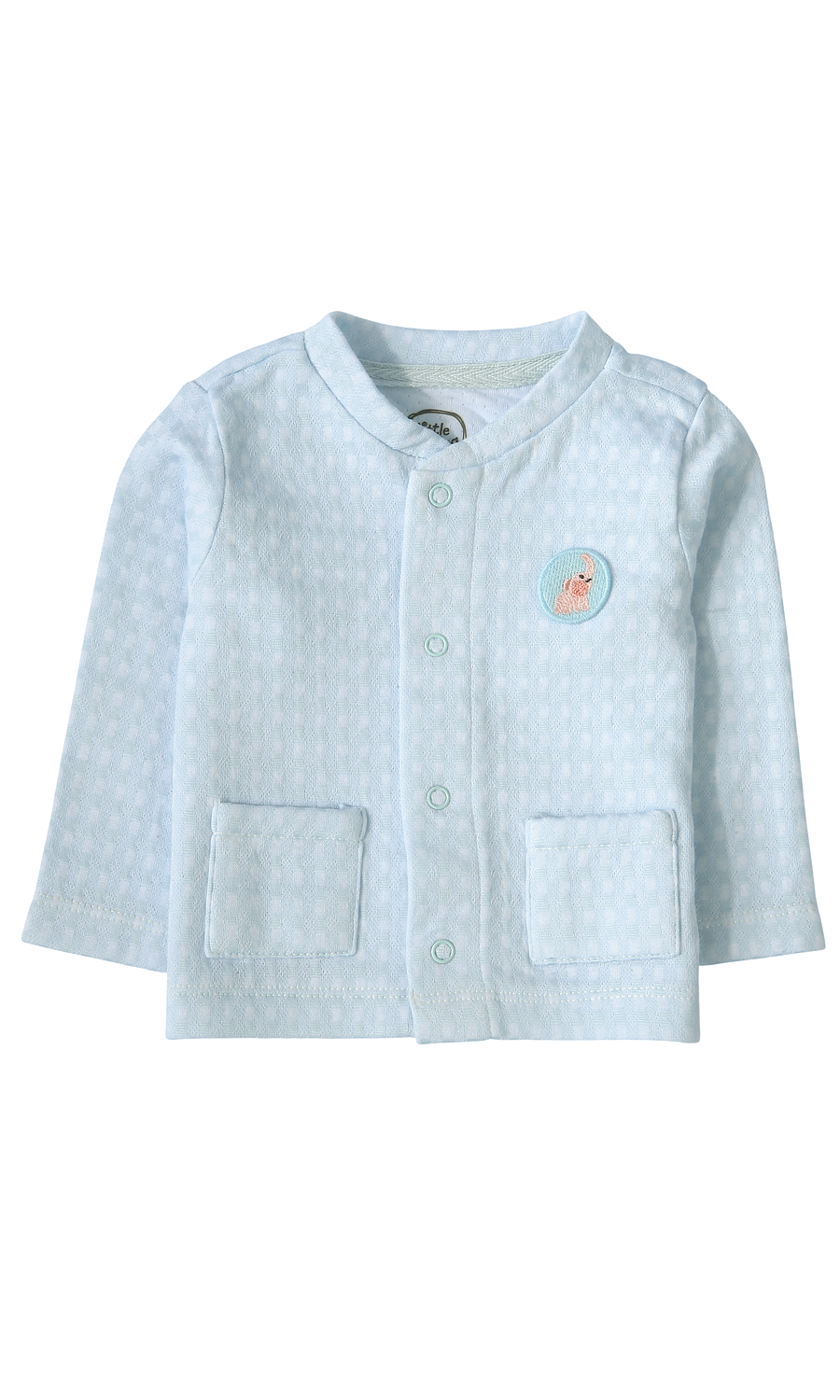 Baby Boys 6-Piece Gift Set Ice Blue Elephant Badge