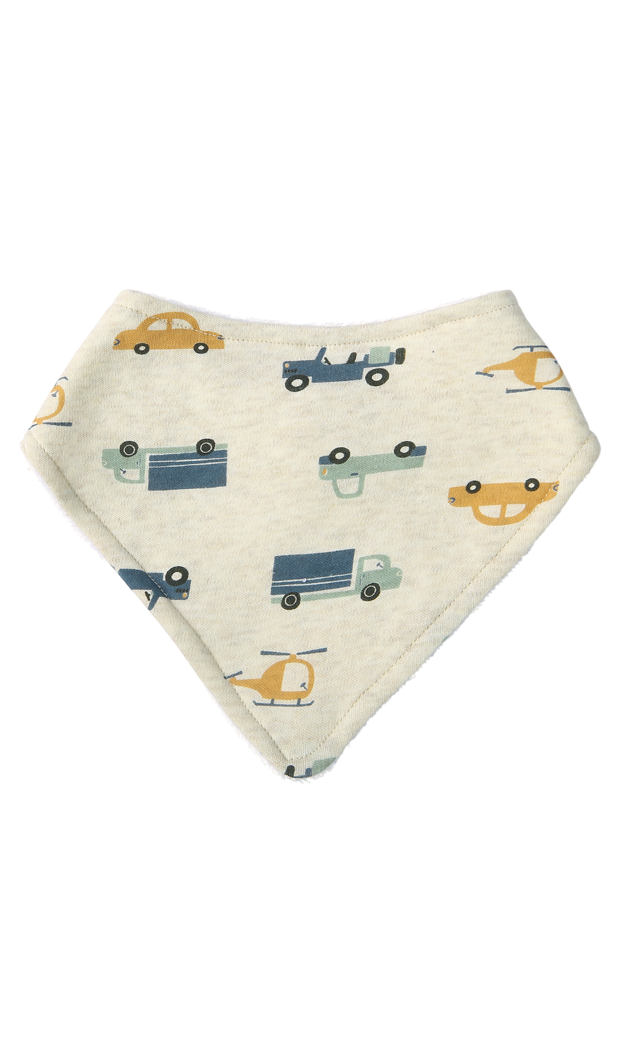 Baby Boys 6-Piece Gift Set Steel Blue Ribbed & Cream Vehicle Print Newborn Layette