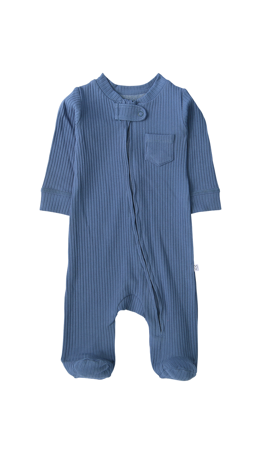 Baby Boys 6-Piece Gift Set Steel Blue Ribbed & Cream Vehicle Print Newborn Layette
