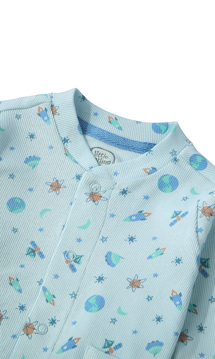Baby Boys Night Suit Sky Blue Outer Space Galaxy Print 2-Piece Pyjama Set