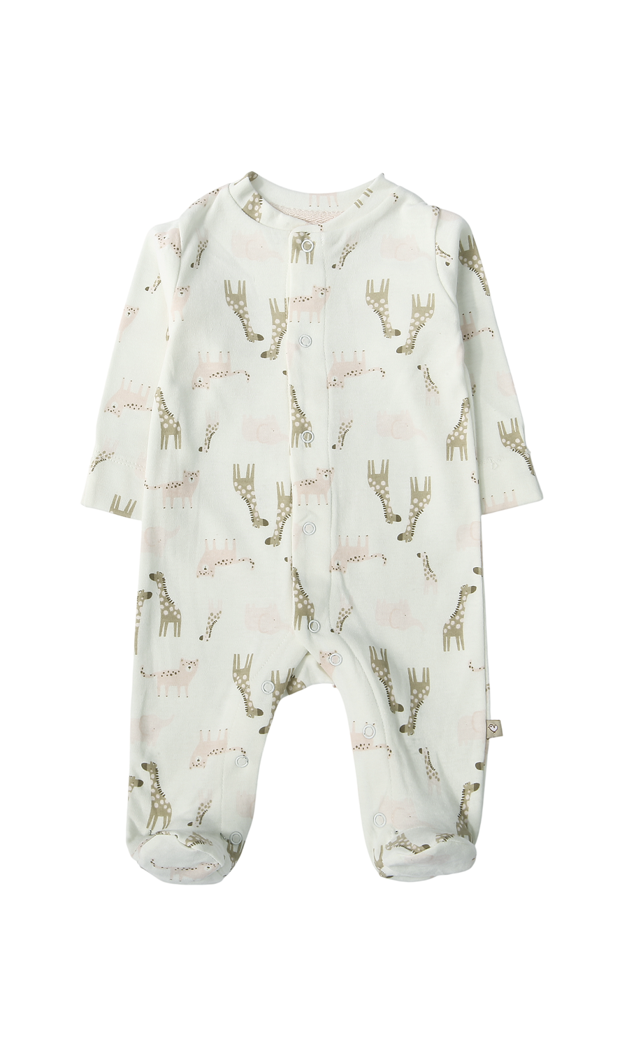 Baby Boys Sleep Suit Pack of 2 White Giraffe Print
