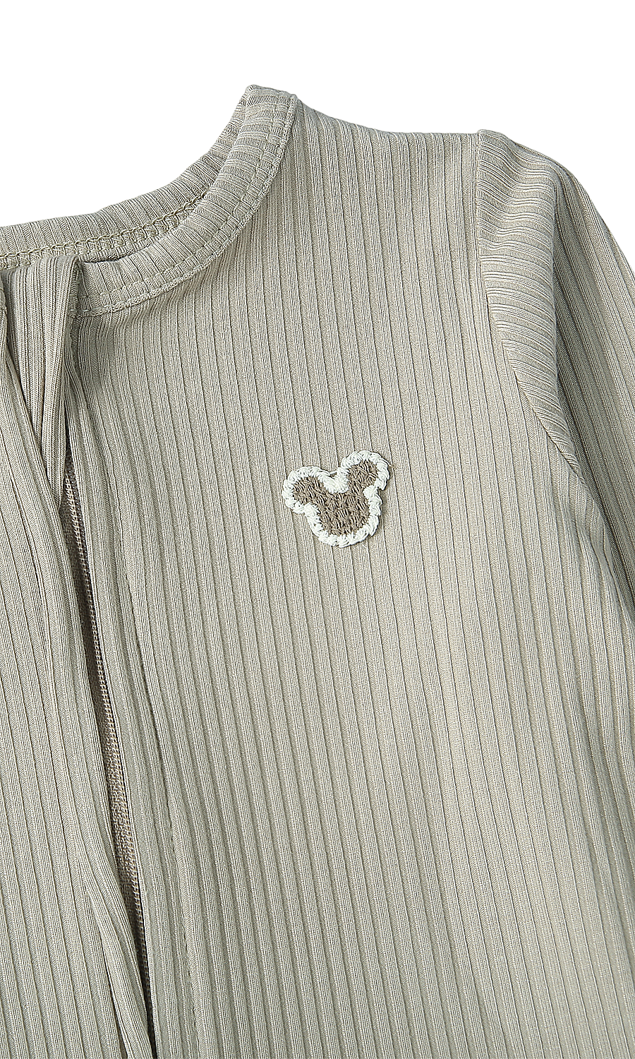 Baby Boys Sleep Suit with Hat Sage Green Ribbed
