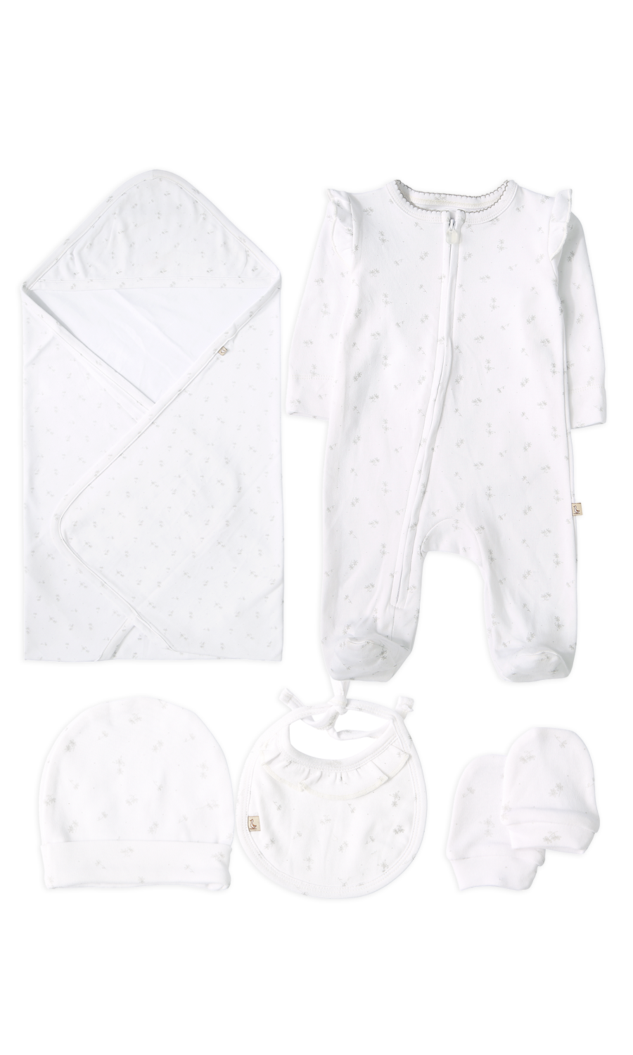 Baby Girls 5-Piece Gift Set White