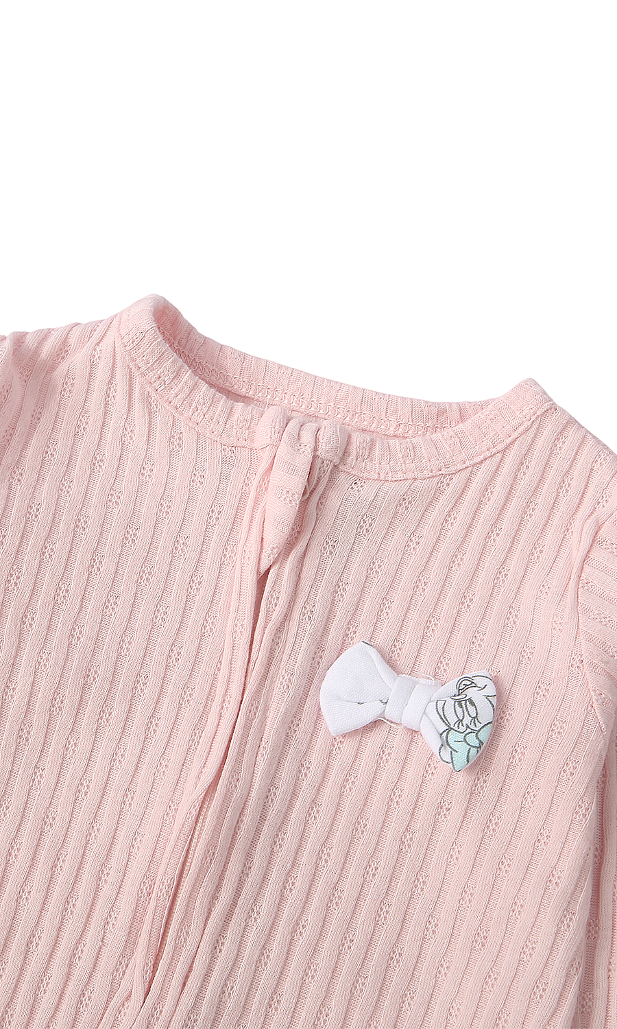 Baby Girls 7-Piece Gift Set Blush Pink Ribbed & White Puppy Floral Print Newborn Layette