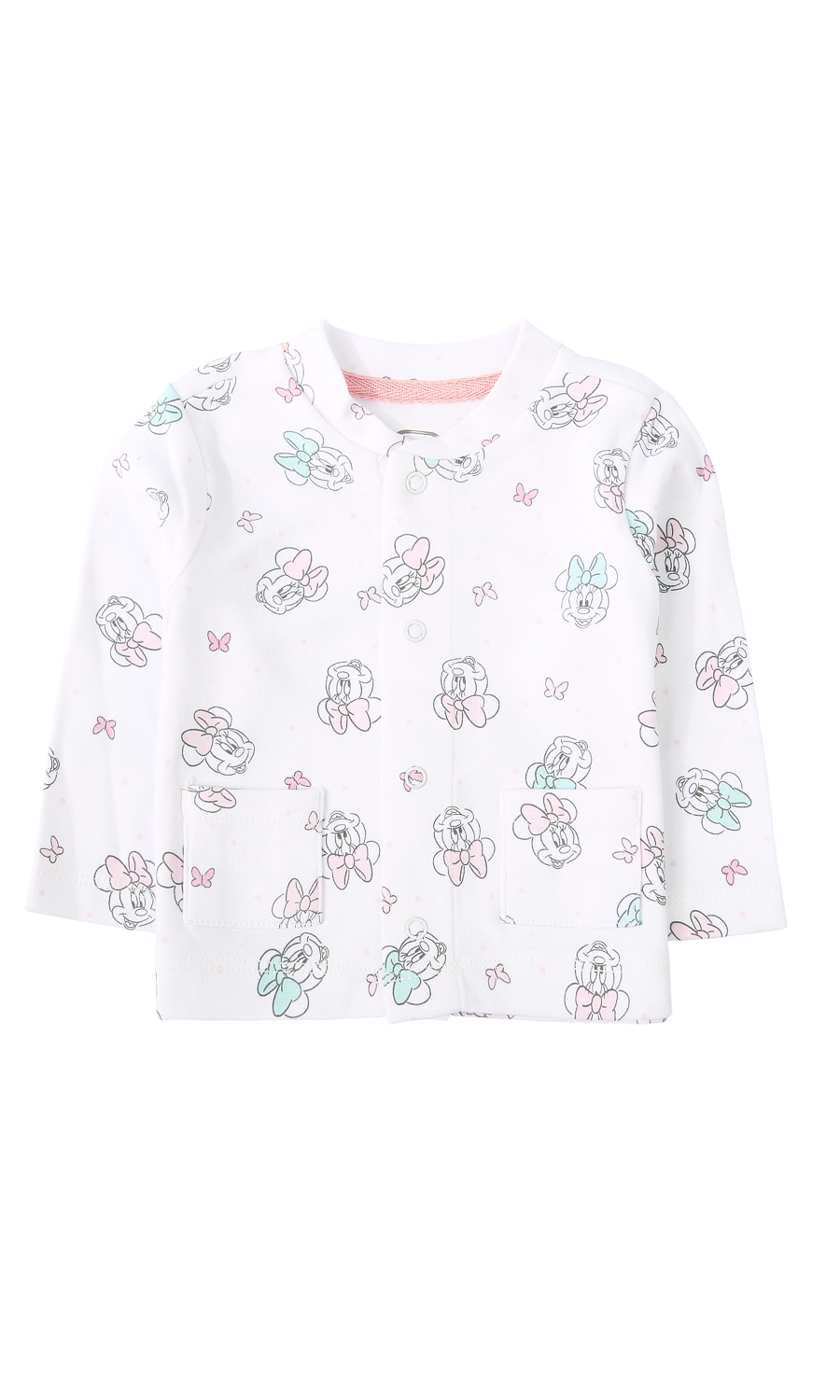 Baby Girls 7-Piece Gift Set Blush Pink Ribbed & White Puppy Floral Print Newborn Layette