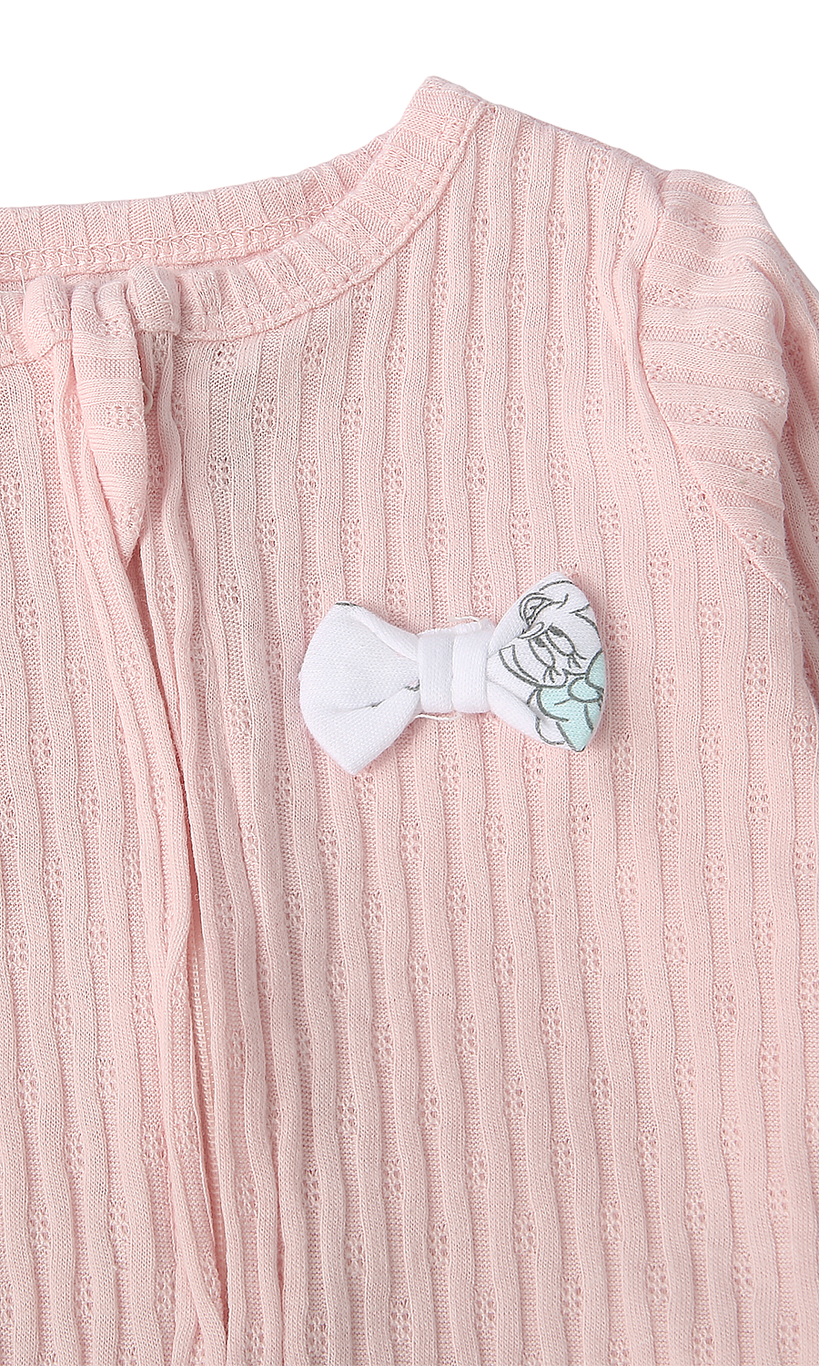 Baby Girls 7-Piece Gift Set Blush Pink Ribbed & White Puppy Floral Print Newborn Layette