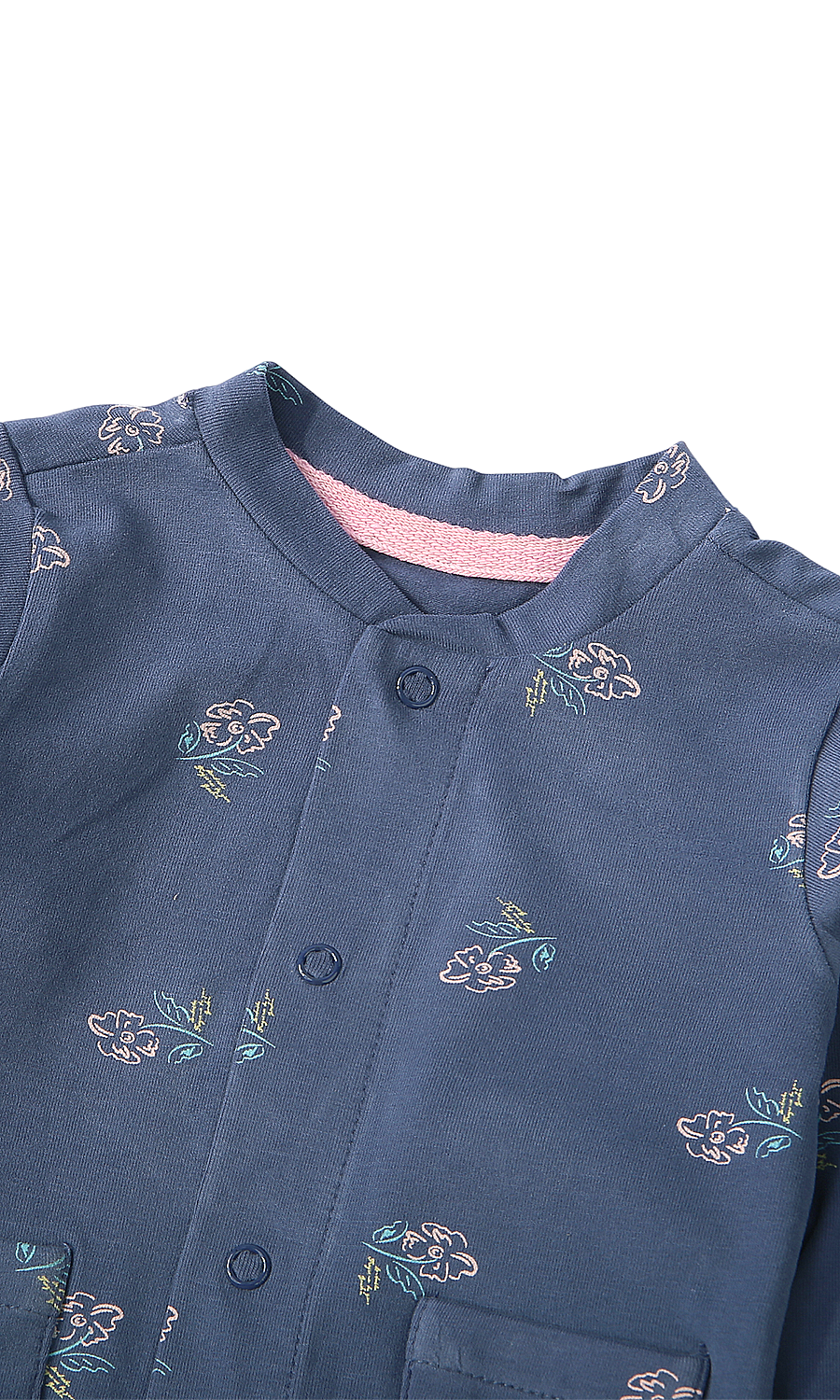 Baby Girls Night Suit Navy Blue Bunny Print