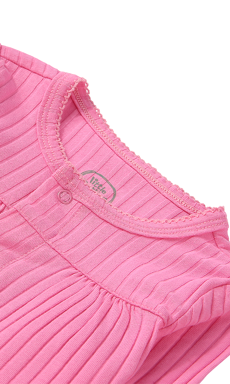 Baby Girls Pink Ribbed Night Suit