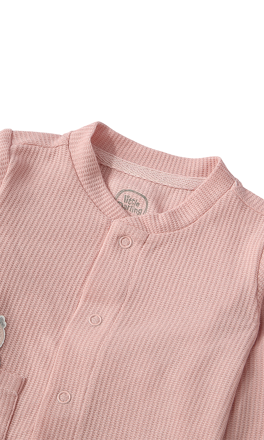 Baby Girls Pink Waffle Knit Night Suit