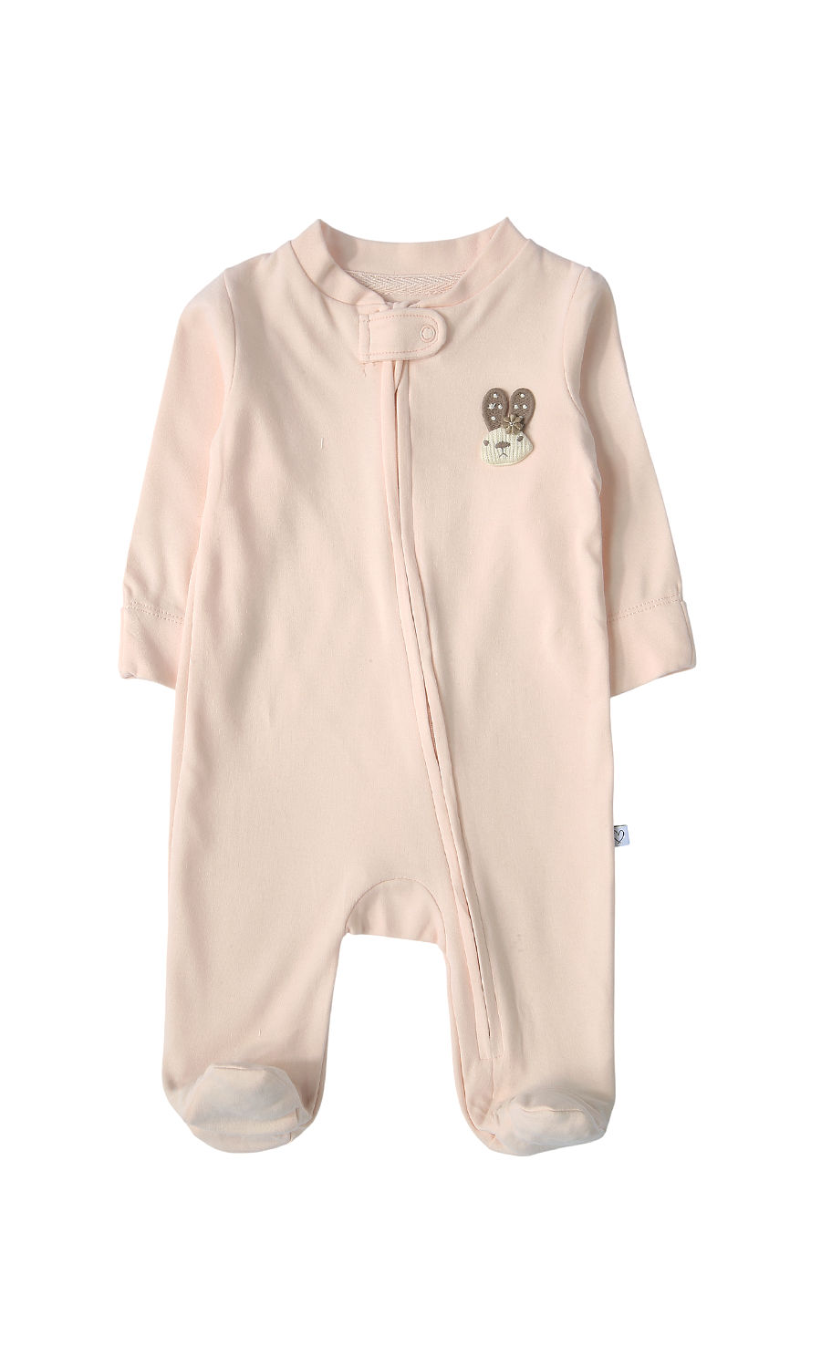 Baby Girls Sleep Suit Pack of 2 Cream Blush Pink Fawn Print
