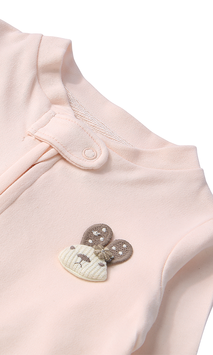Baby Girls Sleep Suit Pack of 2 Cream Blush Pink Fawn Print