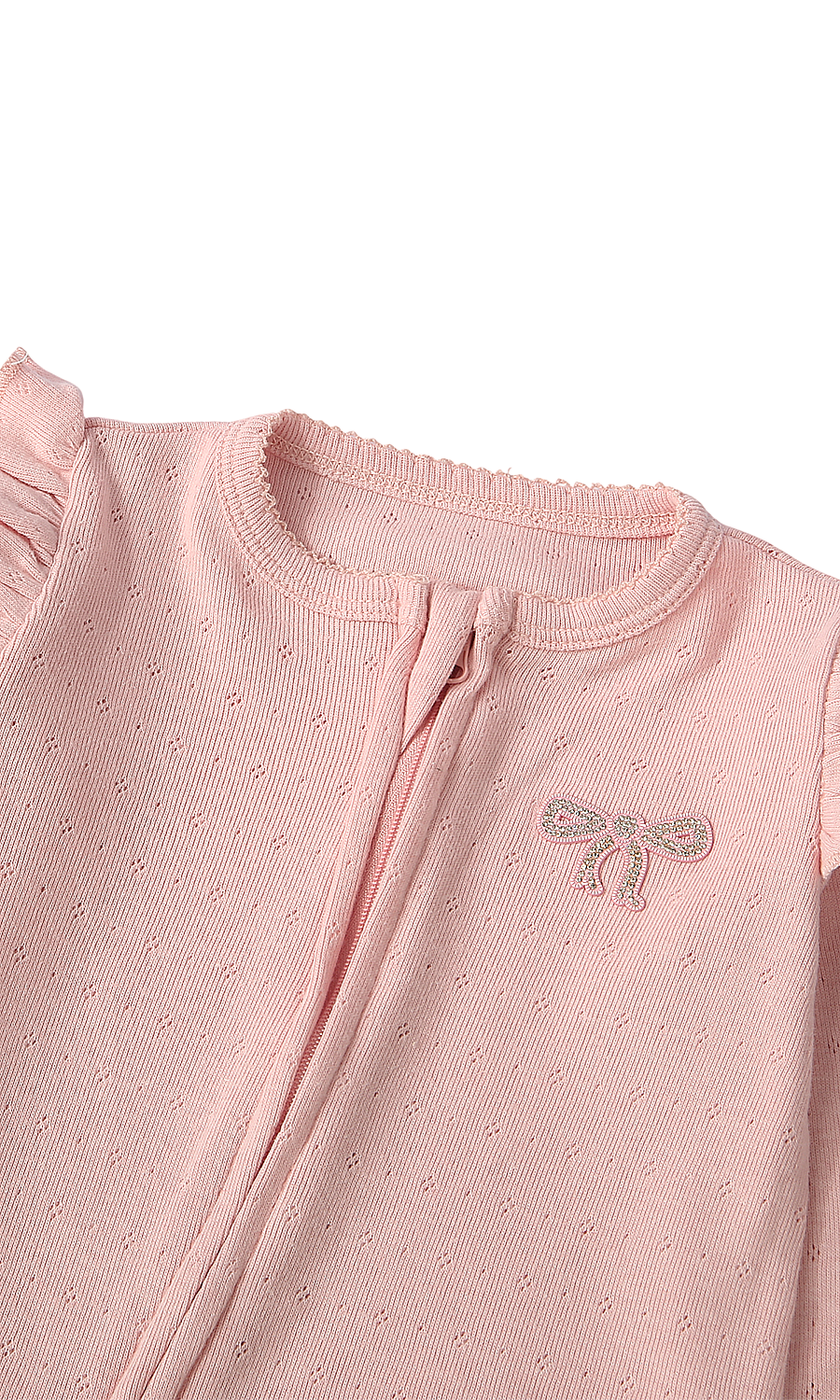 Baby Girls Sleep Suit Pack of 2 Pink Grey Striped with Headband