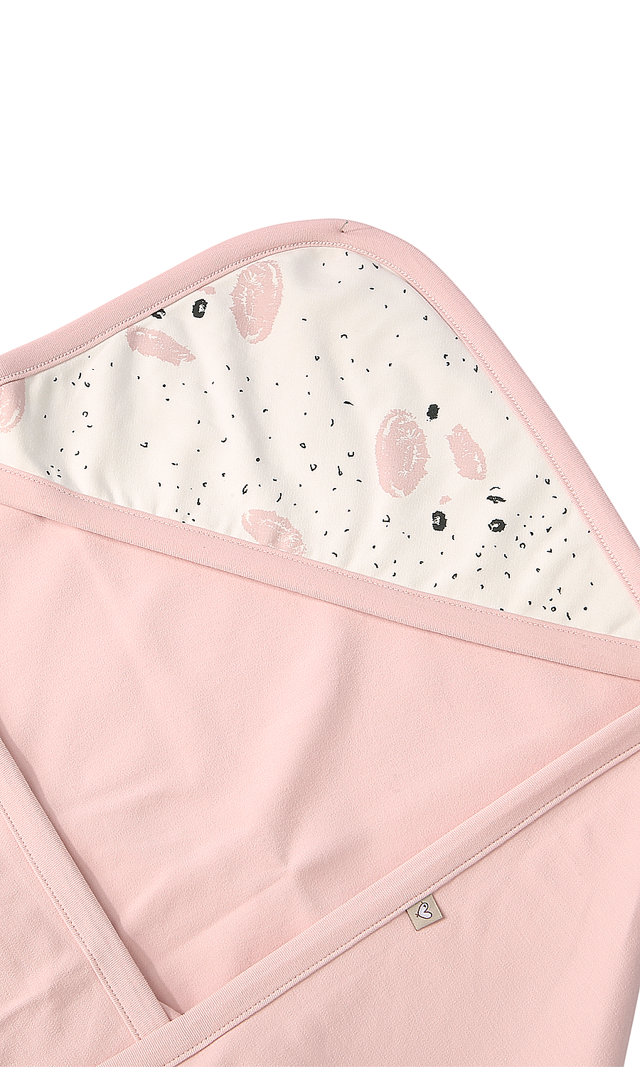 Baby Girls Wrapping Sheet Blush Pink Hooded Swaddle Blanket Ballet Print Lining