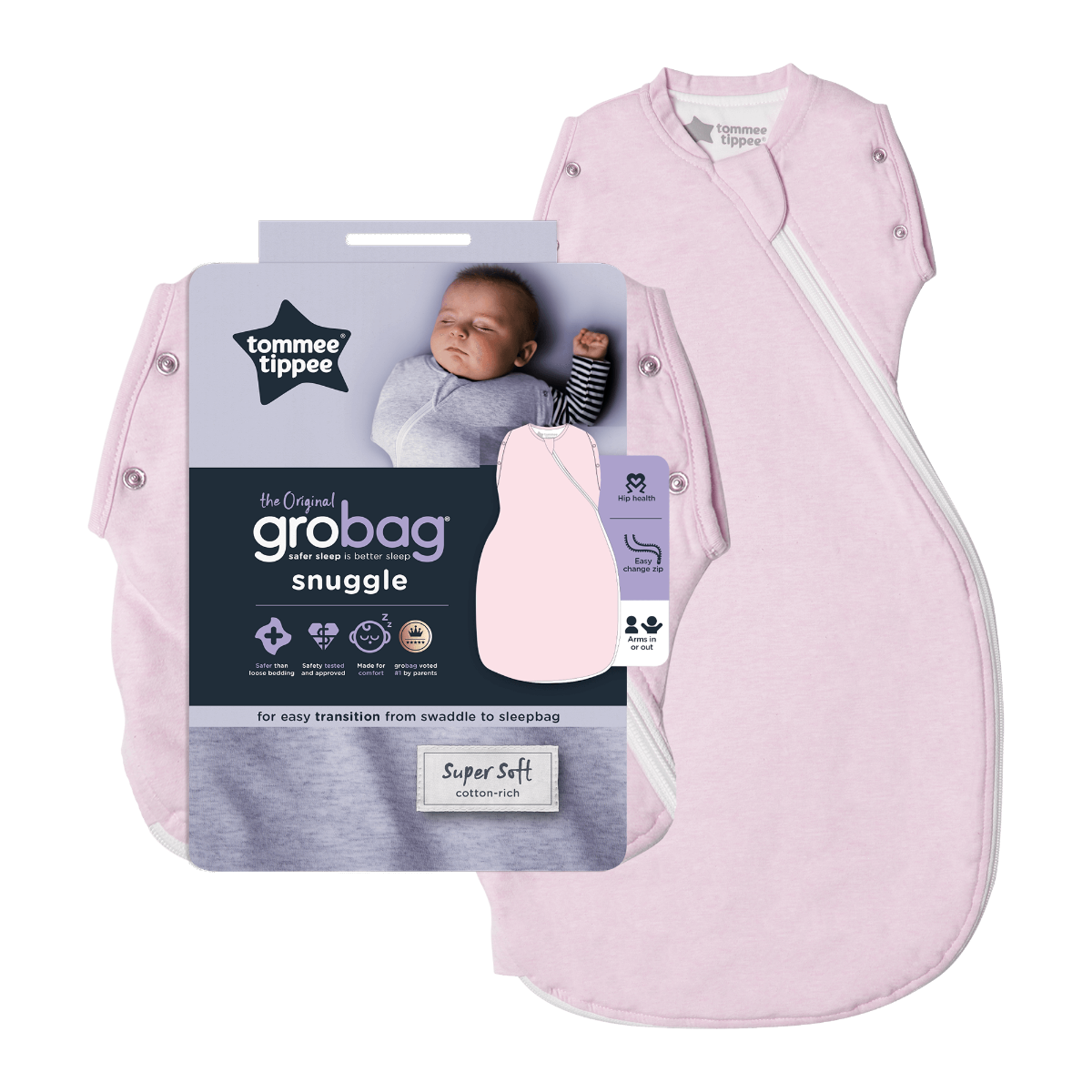 Tommee Tippee Sleeping Bag For Baby 0.2T 0-4M Pink