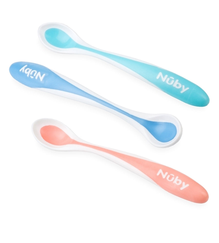 Nuby Hot Safe Spoons - Blue Pack of 3