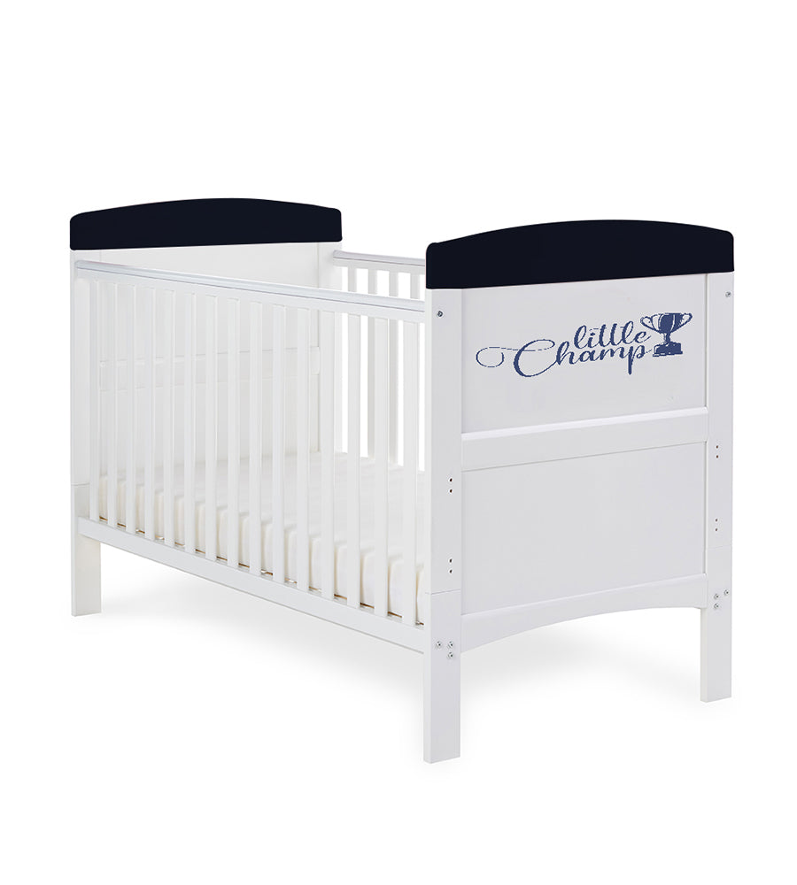 MQ 1201 White+Blue Harmison Cot Bed